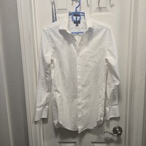 J. Crew White Ludlow Premium Slim Fit Men's Shirt Dobby Size 32 / 14.5